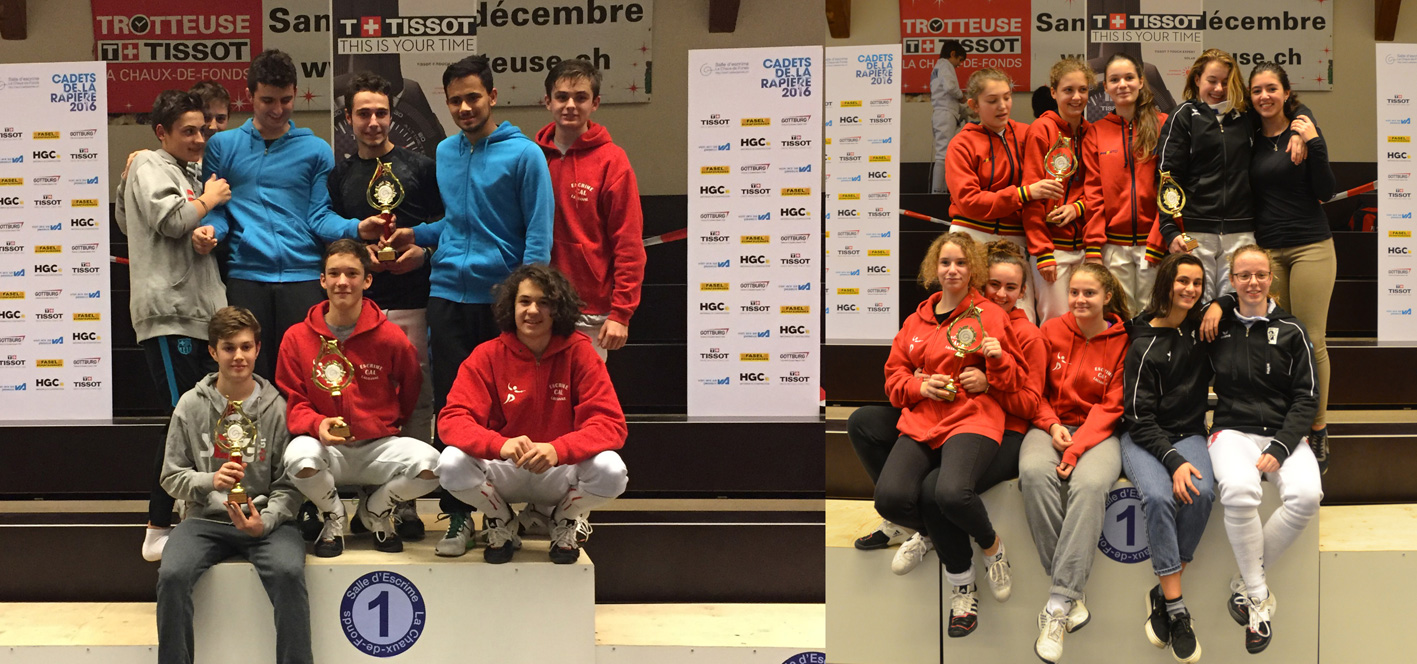 Podiums Cadets cadettes 2016